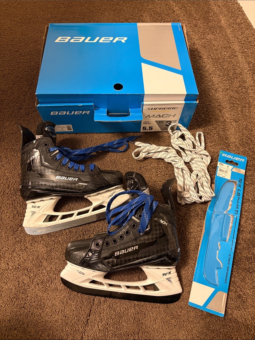 Bauer Supreme Mach Hockey Skates, Int Sz 5.5 Fit 3